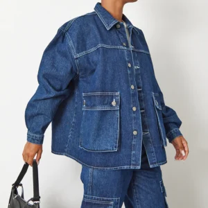 Surchemise en jean délavé