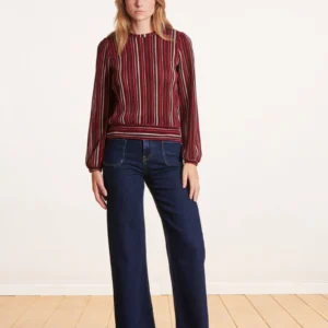 Jean flare brut taille haute
