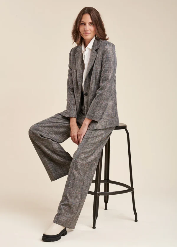Pantalon large à carreaux – Image 2