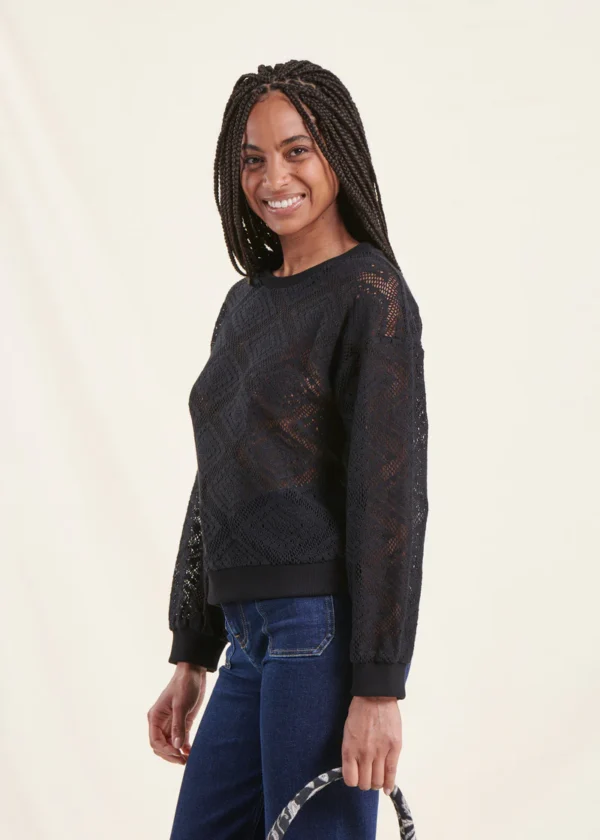 T-shirt noir en coton